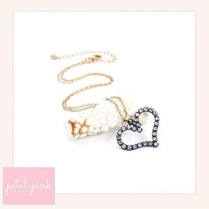 Crystal Heart Pendant Necklace Unique Layer Gift for Her Trendy